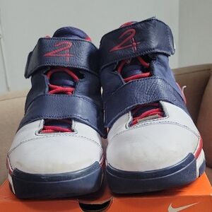 Nike Blue and White Sneakers with Velcro Strap